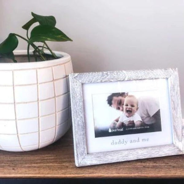 Daddy and Me Sentiment Frame Rustic