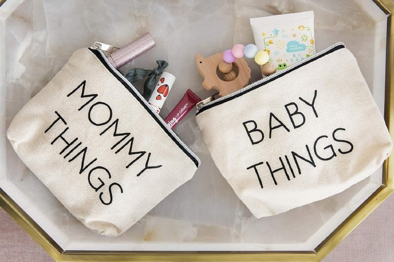 Baby Canvas Travel Pouch Set