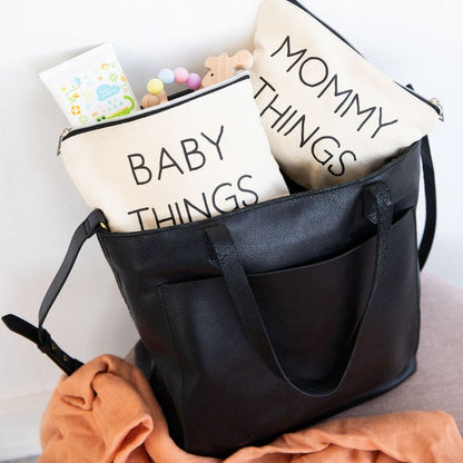 Baby Canvas Travel Pouch Set