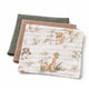 KOELL: Safari Collection - 3-Pack Muslin Diaper Squares (60x60 cm)