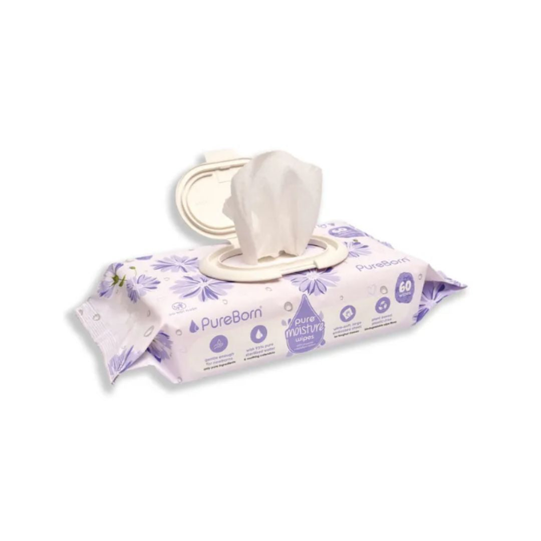 Pureborn Pure Moisture Wipes - 60 Pcs