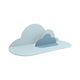 Large light blue and dark blue cloud-shaped EVA foam puzzle playmat by Quut.