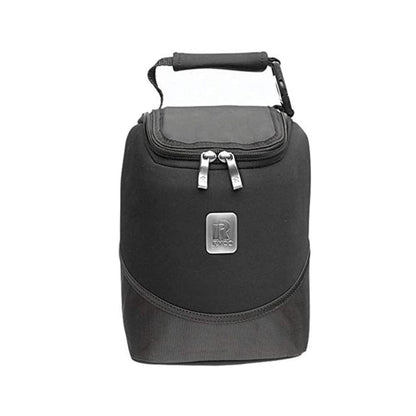 Black insulated Ryco Food and Bottle Holder with a padded handle and zippered main compartment.