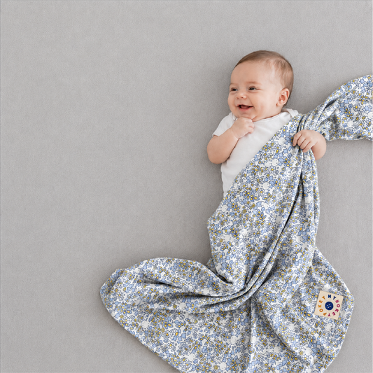 Bunny Bloom Swaddling Blanket