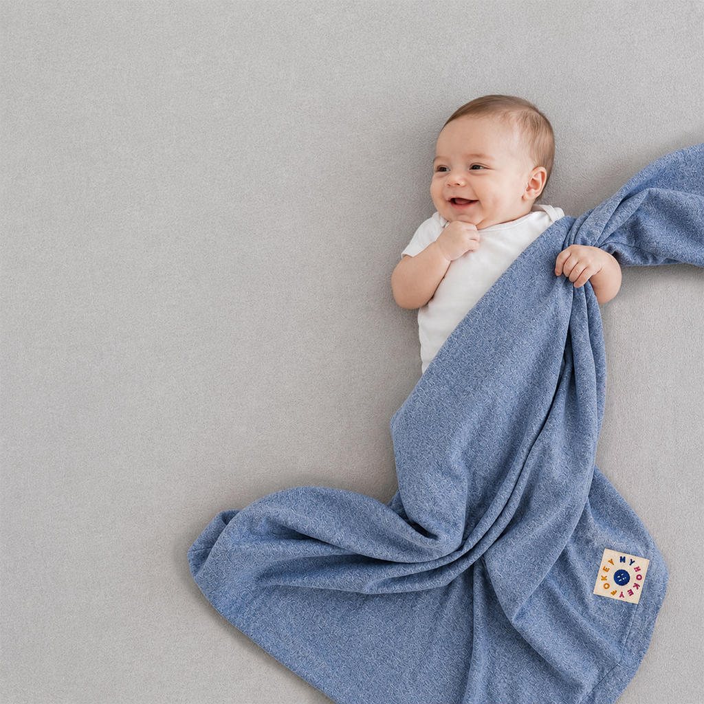 Light Ocean Swaddling Blanket
