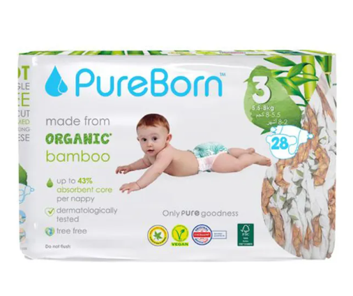 Pure Born Organic Nappies Single Pack