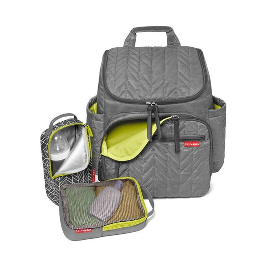 Skip Hop Forma Diaper Backpack - Grey | Insulated 3-Piece Organizer