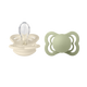 BIBS SUPREME 2 PACK SILICONE S1 IVORY/SA