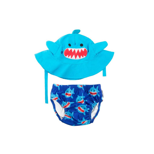Baby/Toddler Swim Diaper & Sun Hat Set - Sherman the Shark