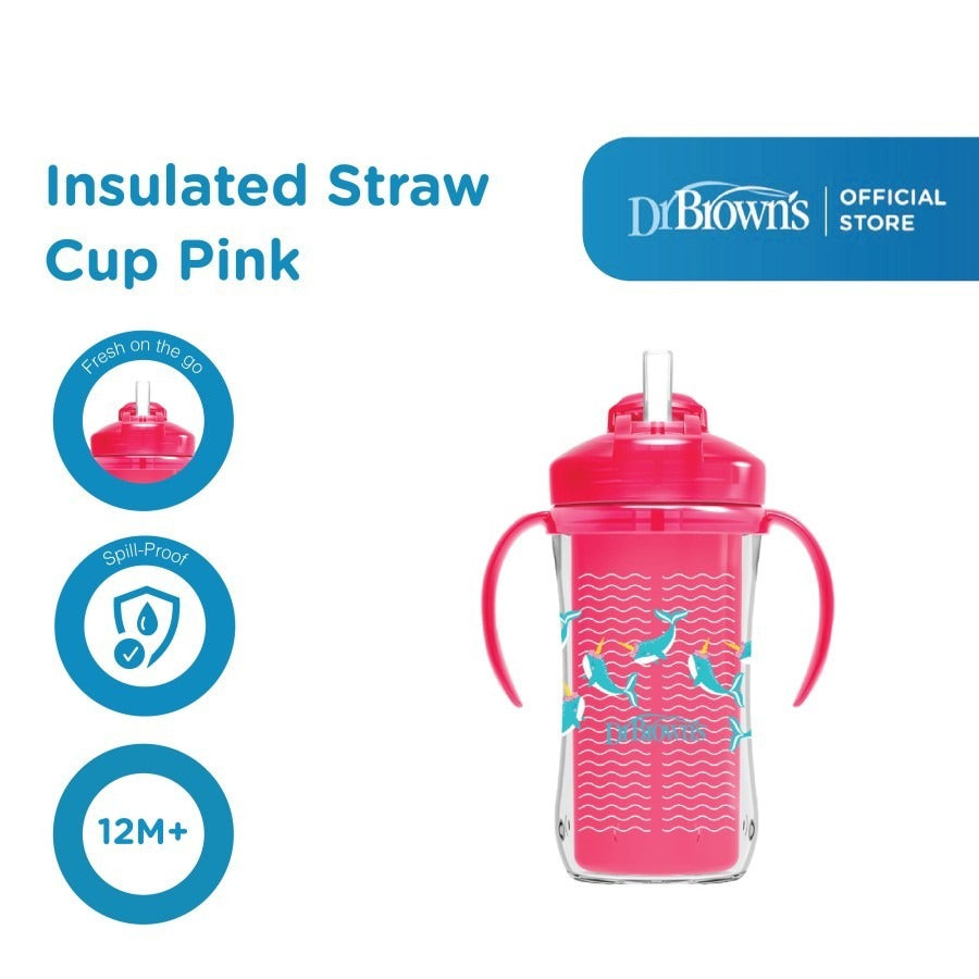 Insulated Straw Cup - Pink