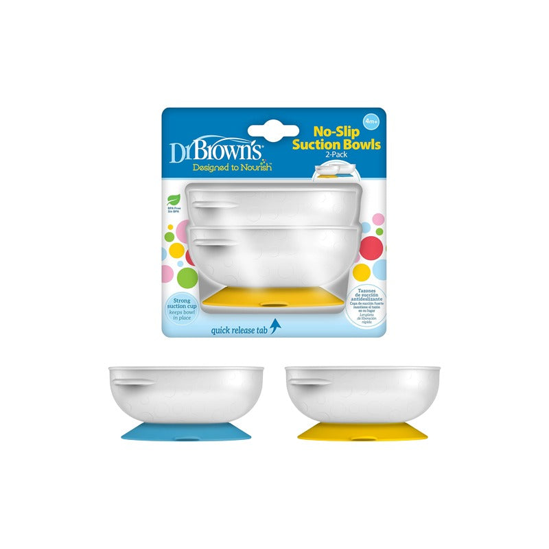 No-Slip Suction Bowls - 2-Pack