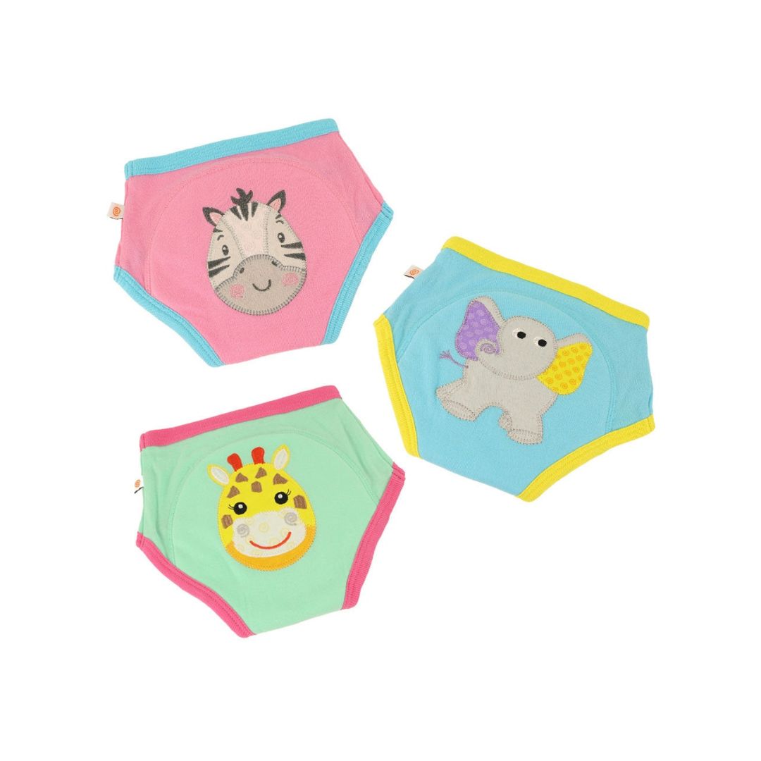 Zoocchini Toddler Organic Potty Training Pants (3-pk) - Zoo Friends 2-3Y