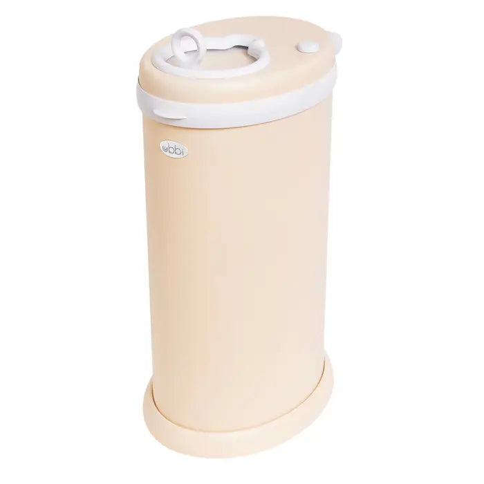 Ubbi Stainless Steel Diaper Pail Oat Milk