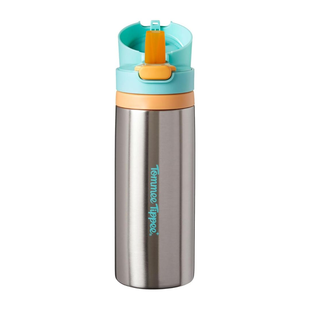 Tommee Tippee Stainless Steel Toddler Water Bottle with Straw