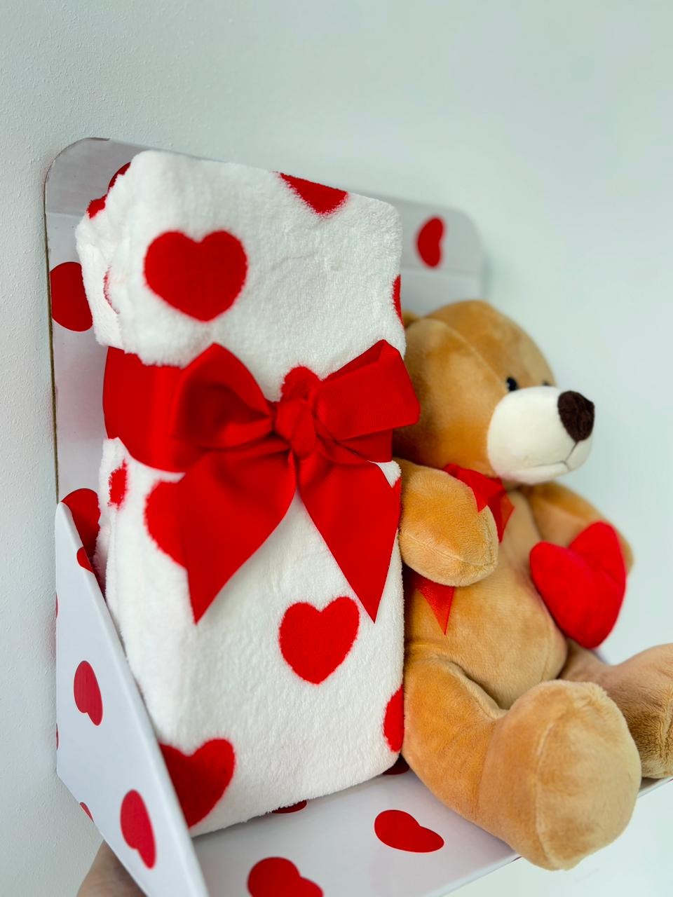 Valentine's Teddy & Blanket Set