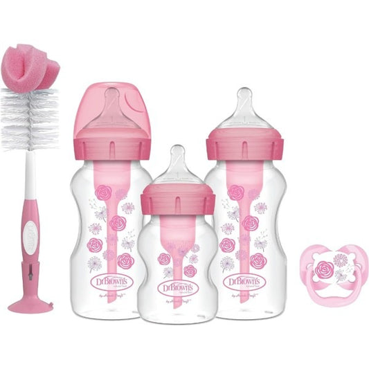 Anti-Colic Options+ Pink Baby Bottle Gift Set