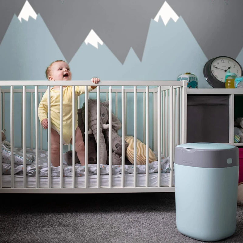 Nappies Bin Twist & Click Sky blue