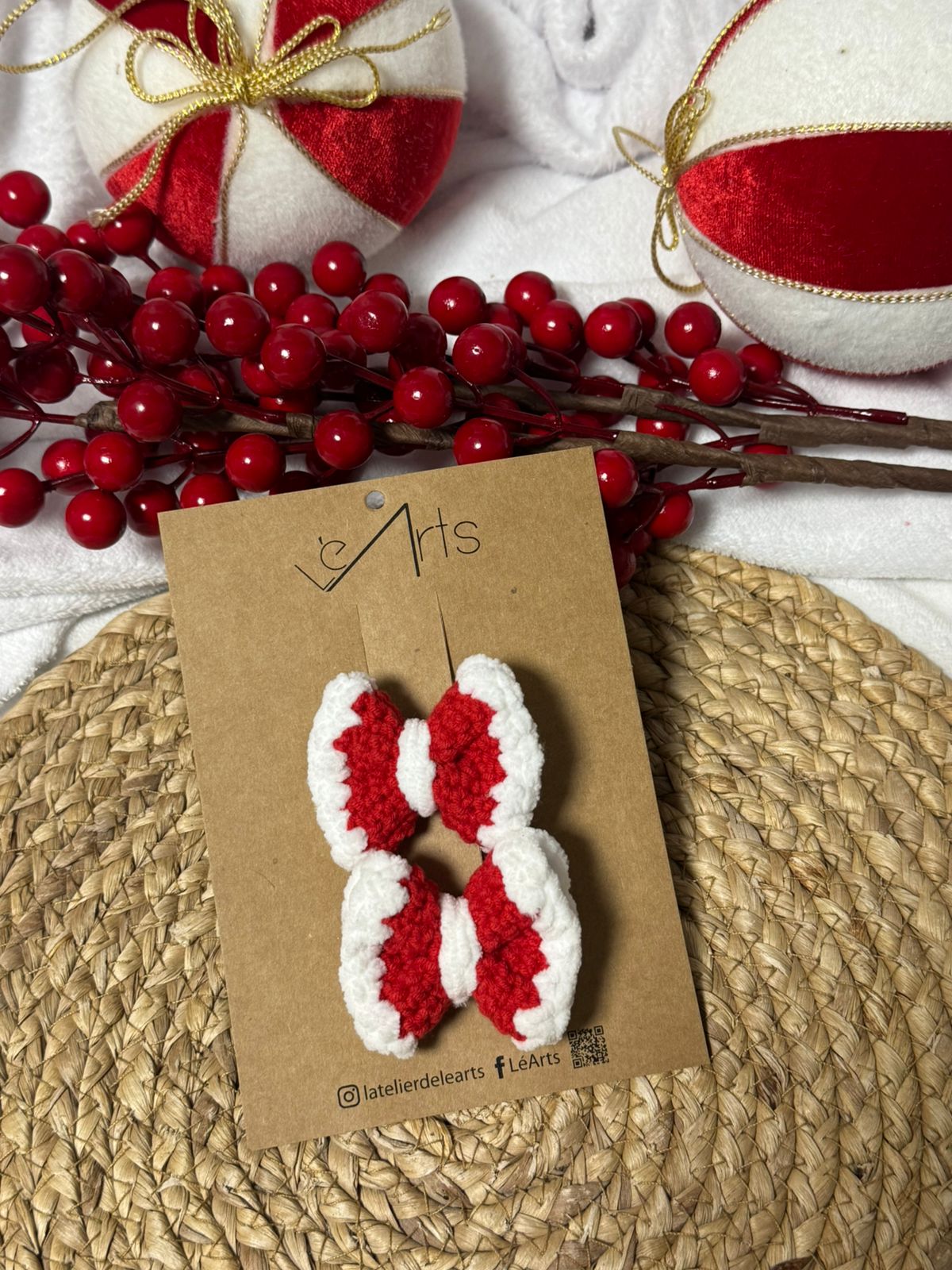 Handcrafted Bow Christmas Hair Clips