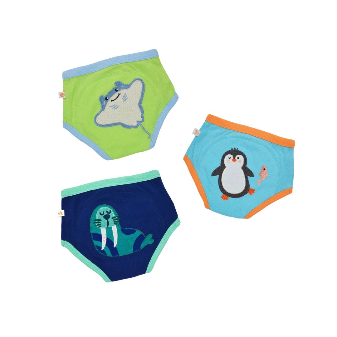 Zoocchini Toddler Organic Potty Training Pants (3-pk) - Sea Crew 2-3Y