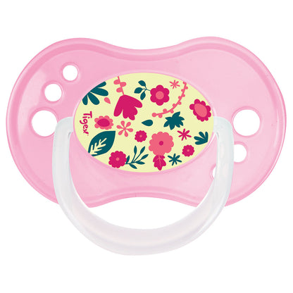 Tigex - Reversible Silicone Pacifiers 0-6m - Pack of 3 - Pink