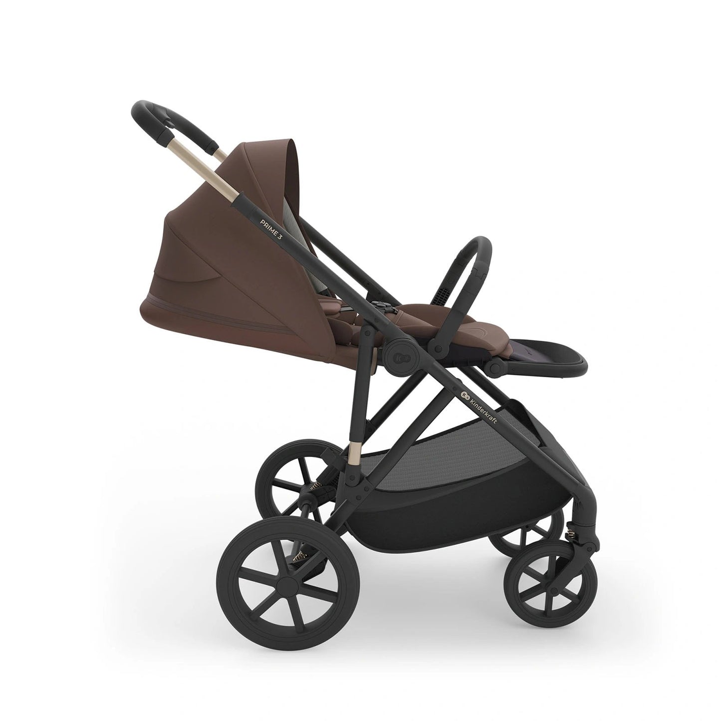 Kinderkraft: PRIME 3 3-in-1 Lightweight Stroller Set with Mink Pro 2 Car Seat - Brown