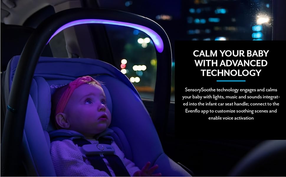 Evenflo Revolve180 LiteMax NXT Rotational Infant Car Seat with SensorySoothe