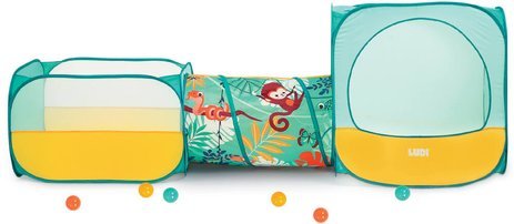 LUDI: Activity Play Course with Crawling Tunnel & Pop-Up Play Tent (2-in-1)