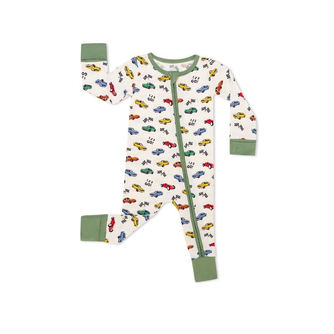 TeeJayz Cars Bamboo Zippy Onesie 6-9 Months