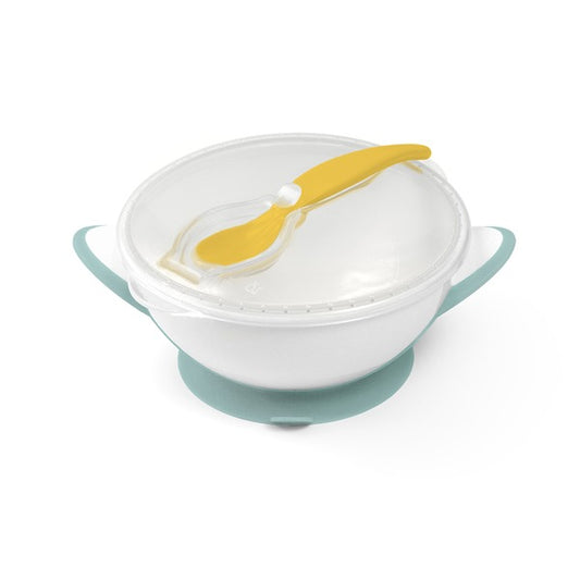 Suction Bowl with Spoon White 300 ml