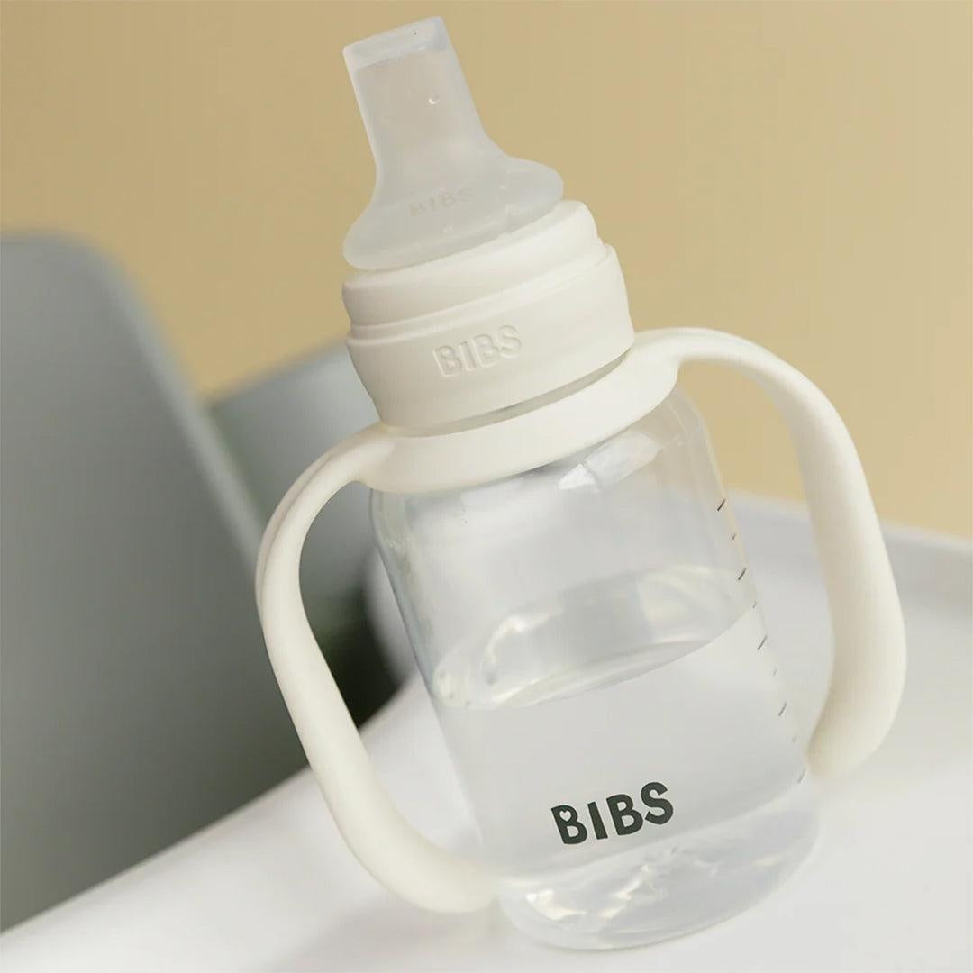 BIBS: Baby Sippy Bottle with Silicone Spout – Ivory (150 ml)