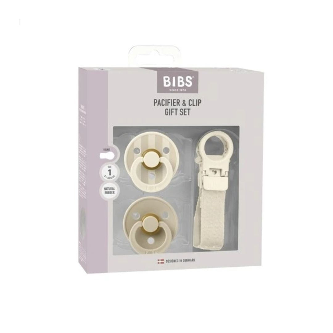 BIBS Colour Pacifier & Loop Clip Gift Set
