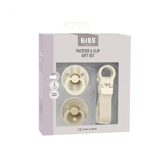 BIBS Colour Pacifier & Loop Clip Gift Set