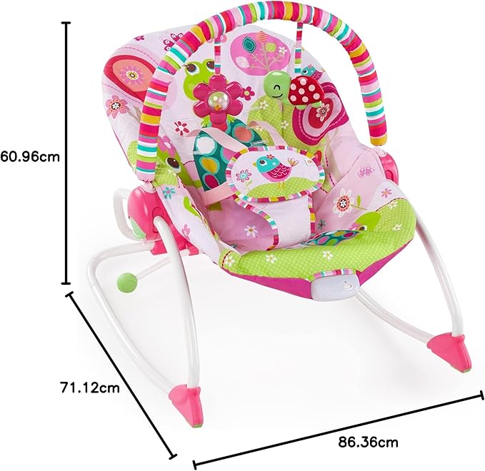 Bright Starts Raspberry Garden Rocker - Pink