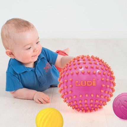 LUDI: Set of 3 Pink Sensory Balls