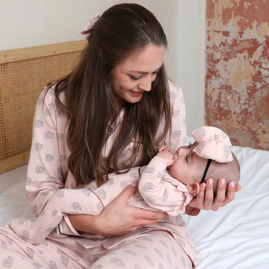 Celestine Rose Mommy & Me Loungewear Pink Set – L