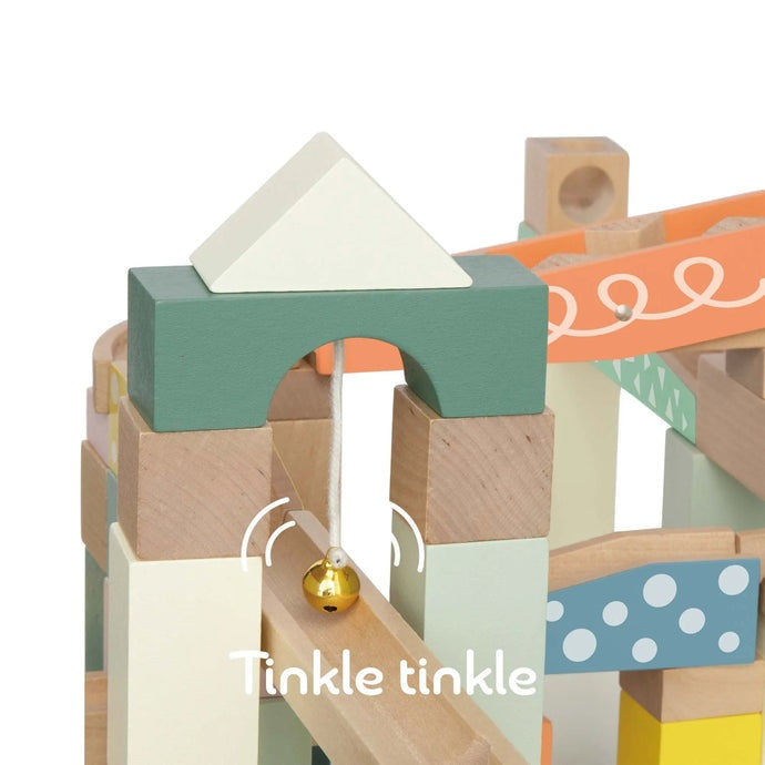 Classic World: Wooden Marble Blocks Construction Set