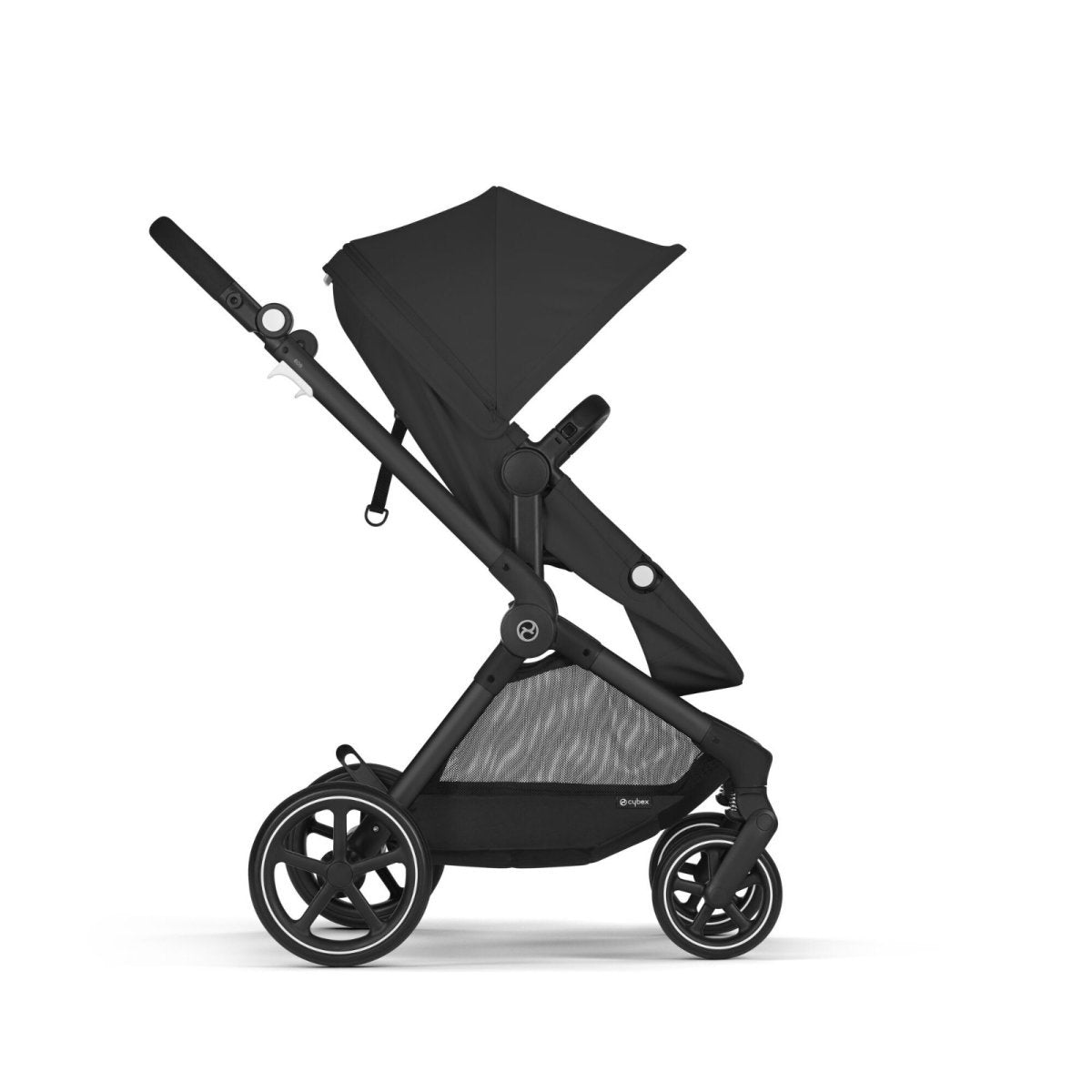 Cybex Gold Eos Lux 2-in-1 Stroller Frame and Seat – Moon Black