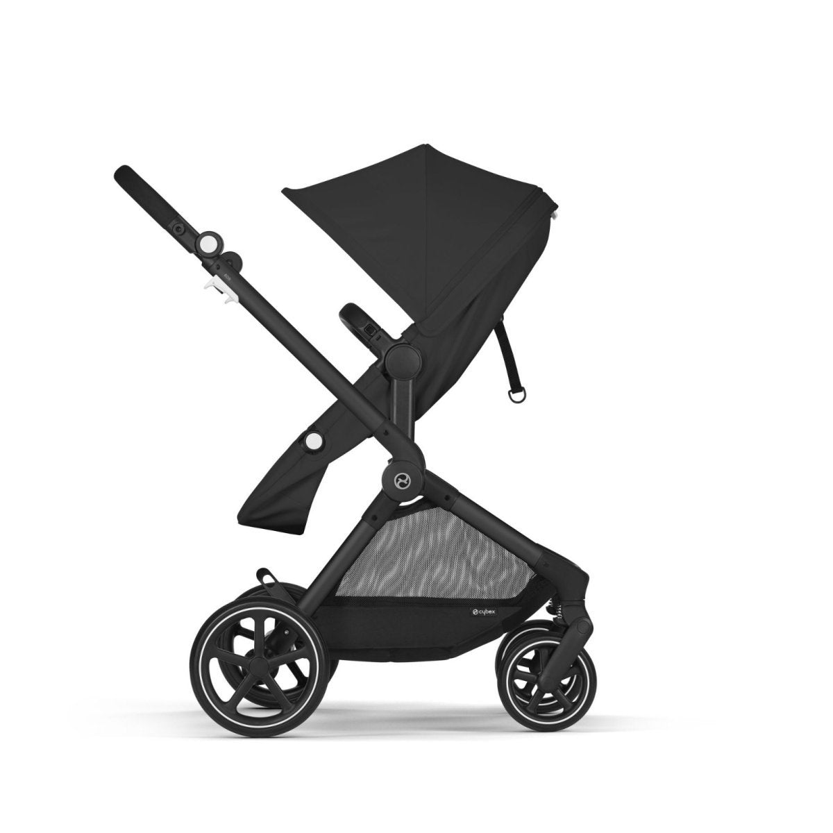 Cybex Gold Eos Lux 2-in-1 Stroller Frame and Seat – Moon Black