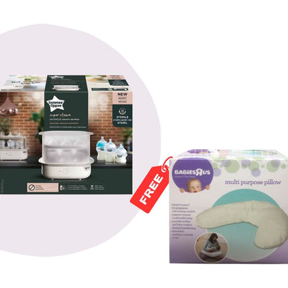 Super-Steam Electric Sterilizer & Multi-Purpose Feeding Pillow