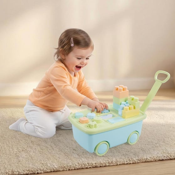 Dolu Toy Educational First Pull-Along trolly