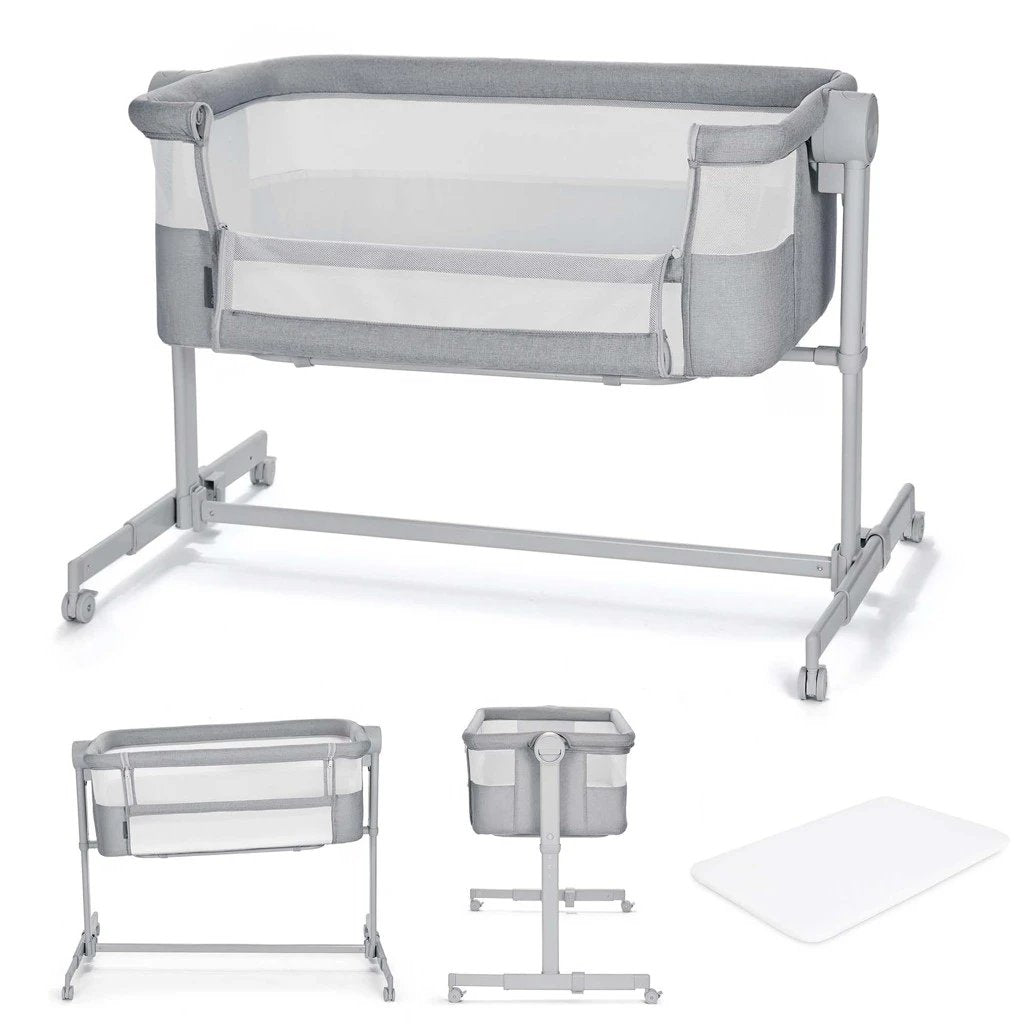 Kinderkraft: NESTE UP 2 2-in-1 Co-Sleeper Bedside Crib - Grey