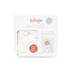 Lulujo Hello World Muslin Swaddle Blanket & Hat Set (0-4M) Vintage Bows