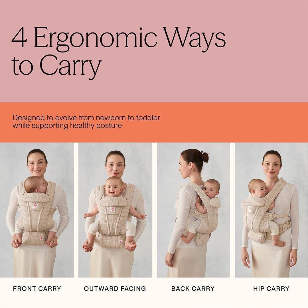 Ergobaby: Omni Deluxe Baby Carrier - All-in-One SoftFlex Mesh (Natural Beige)