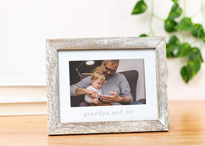 Grandpa and Me Sentiment Frame Rustic