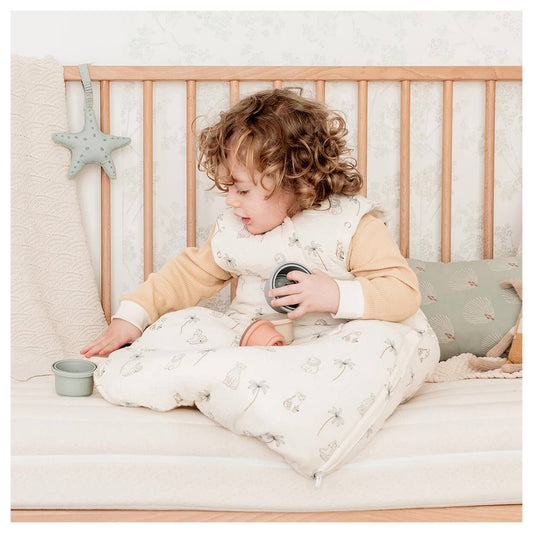 CANDIDE 90cm Travel Blanket Sleep Sack – White Tiger Print