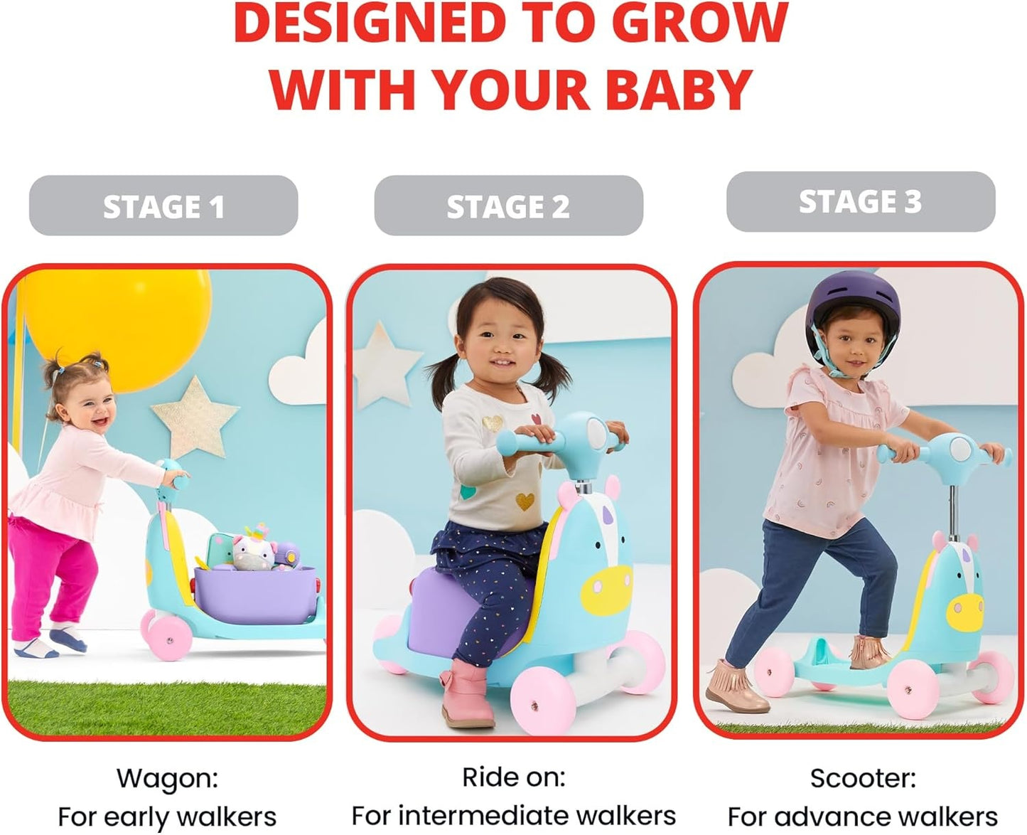 Skip Hop: ZOO 3-in-1 Ride-On Toy – Hedgehog