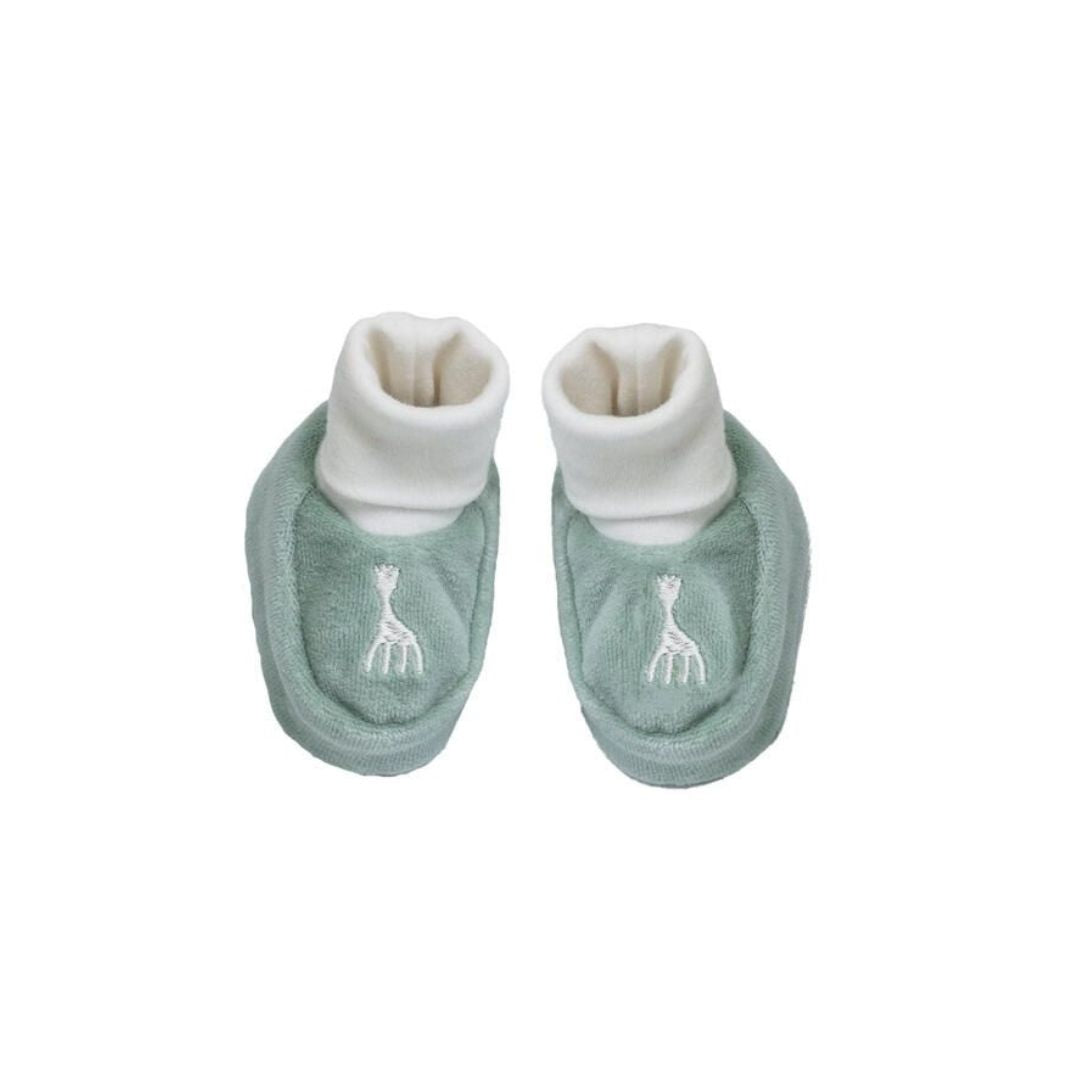 Sophie la Girafe Soft Baby Booties – Olive