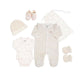 Trois Kilos Sept 6-Piece Newborn Baby Kit – Beige/Pink (0 Months)