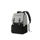 Two-tone gray and black backpack on a white background