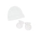 Trois Kilos Sept Newborn Hat &Gloves – White